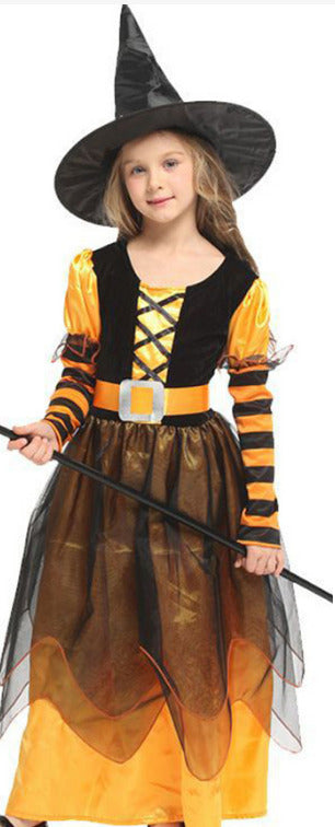 Yellow Witch Costumes Fancy Dress Party Witch