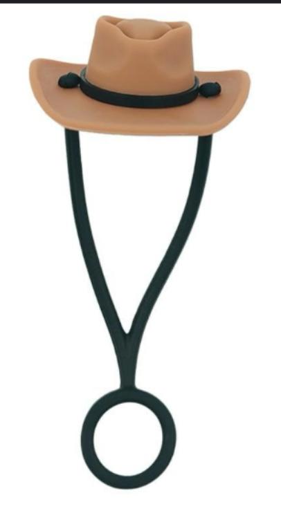 Cowboy Hat Drinks Straw Cover Caps Toppers for Tumbler