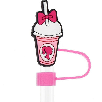 Barbie Straw Cover Caps Toppers for Tumbler