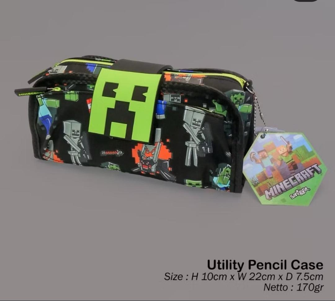 Smiggle Minecraft Creeper Pencil Case