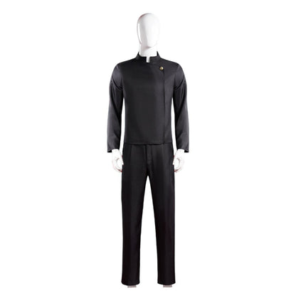 Jujutsu Kaisen Satoru Gojo Cosplay Costume Halloween Japanese Anime Mens Black uniform (NO WIG)