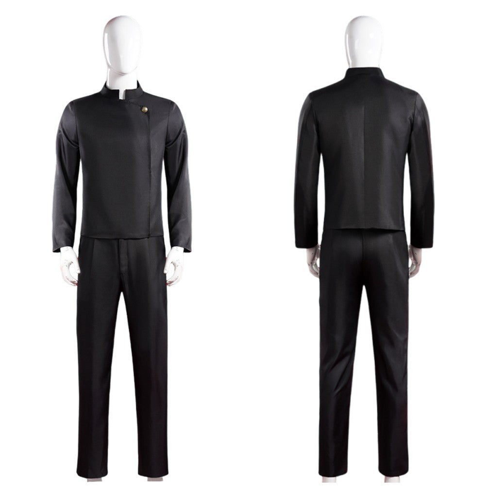 Jujutsu Kaisen Satoru Gojo Cosplay Costume Halloween Japanese Anime Mens Black uniform (NO WIG)