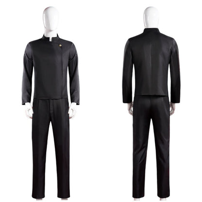 Jujutsu Kaisen Satoru Gojo Cosplay Costume Halloween Japanese Anime Mens Black uniform (NO WIG)