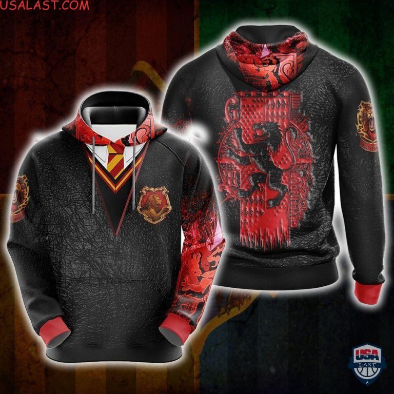 Harry Potter Gryffindor Ver 2 3D Zipper Hoodie
