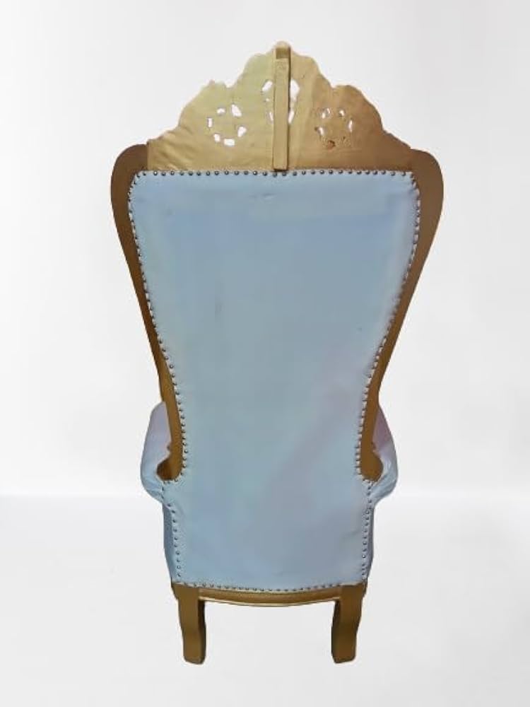 White Throne Chair with gold frame Rental