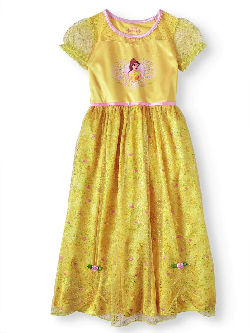 Princess Belle nightgown with pink flowers