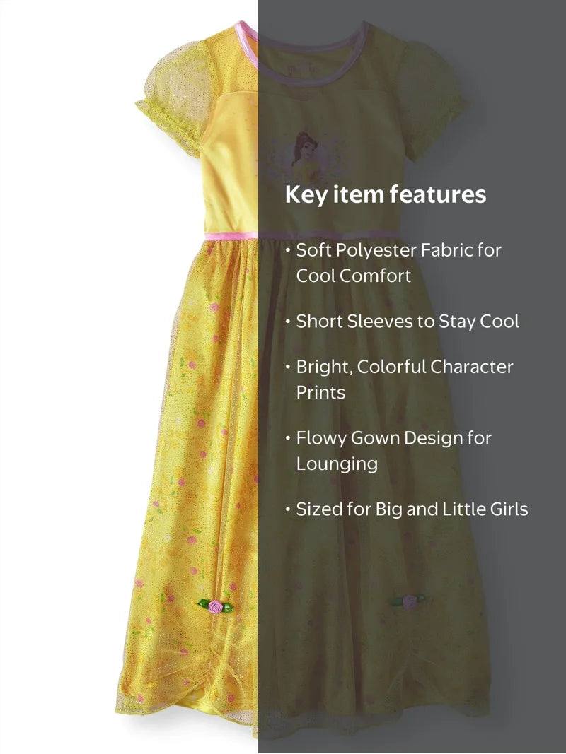 Princess Belle nightgown with pink flowers
