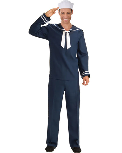 Navy Blue Sailor crew Long Pants Costume (Teens)-Birthday Outfits-Preppy Kids Trinidad-Cosplay