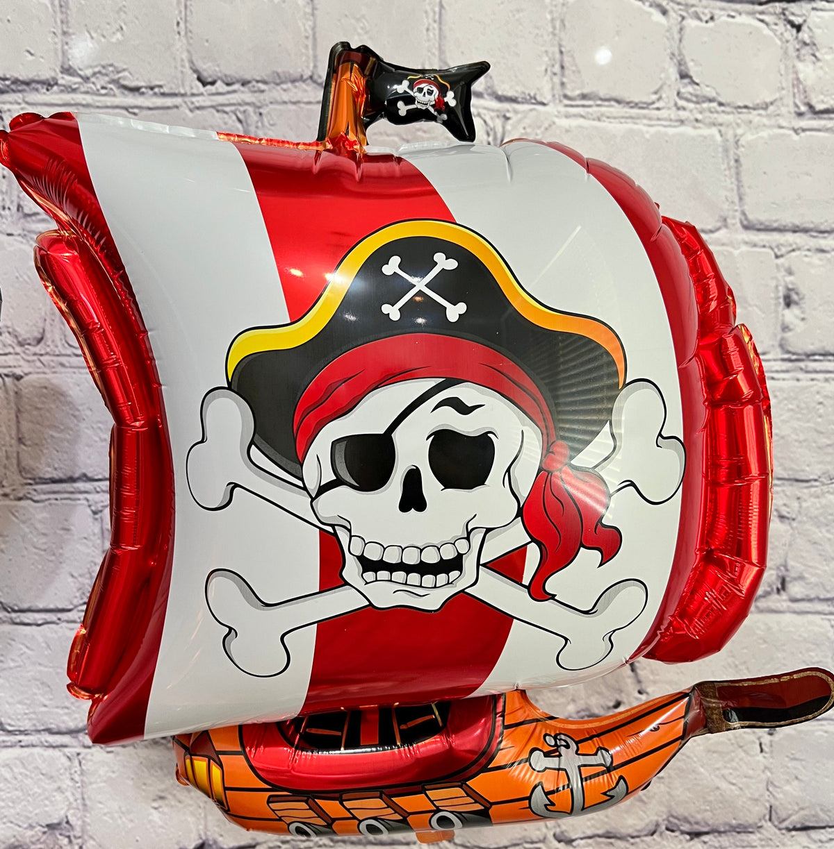 Pirate (Red &amp; White) Foil Balloon
