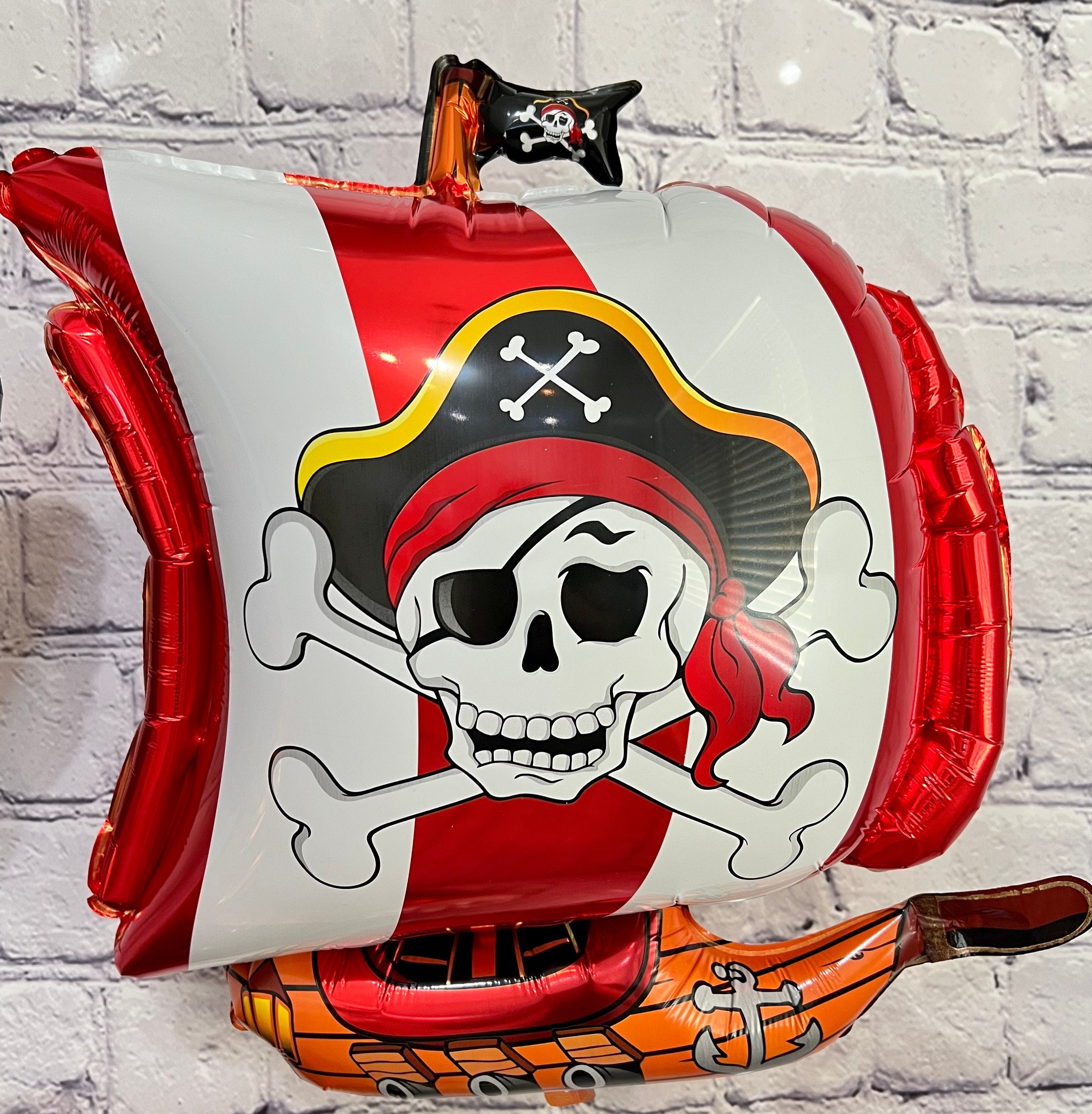Pirate (Red &amp; White) Foil Balloon