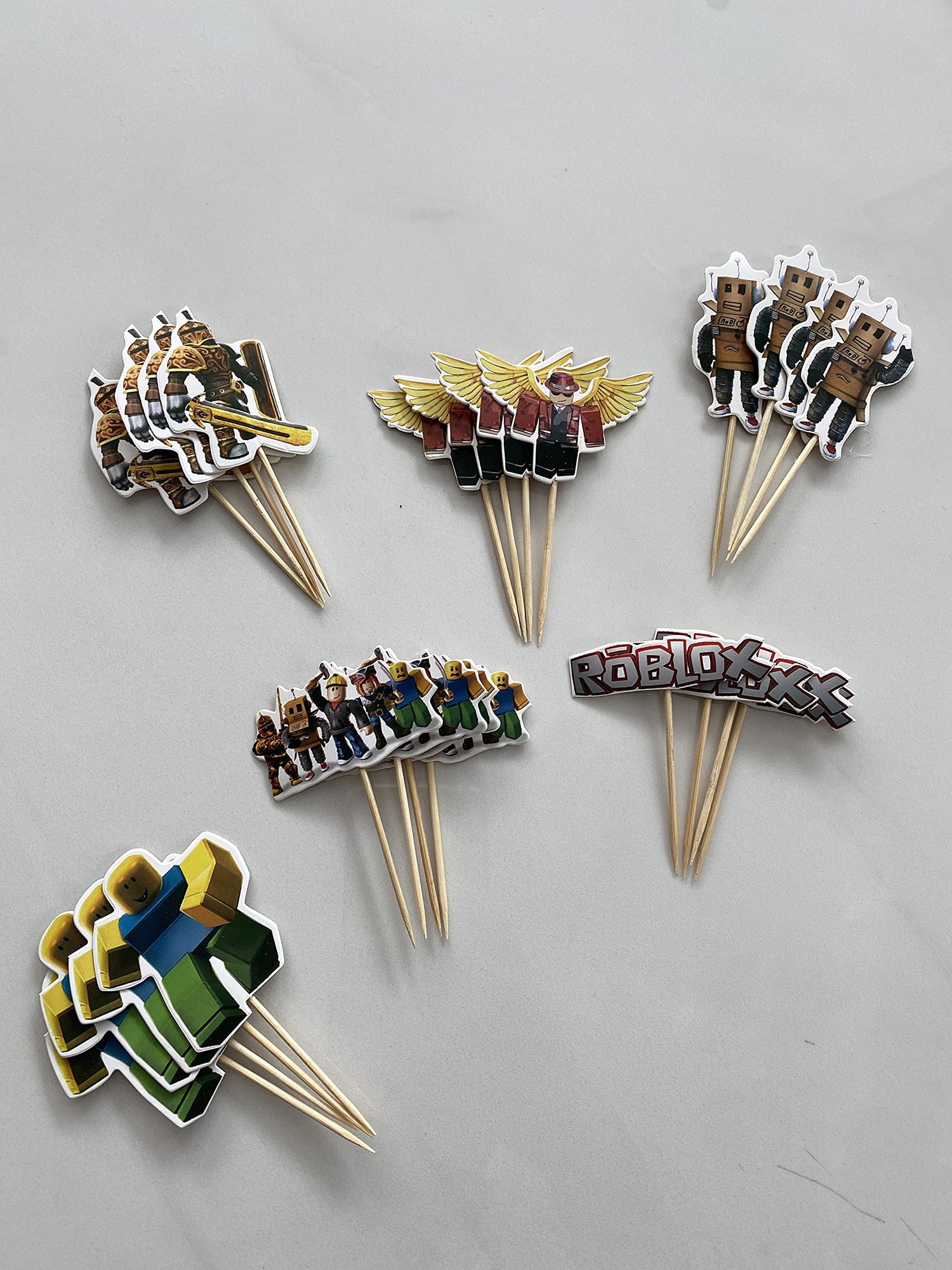 Roblox themed cupcake toppers 24pcs
