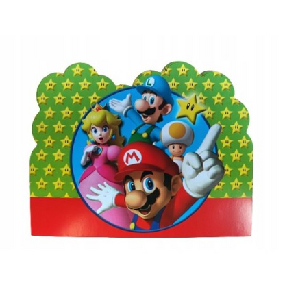 Super mario invitation cards 10pcs