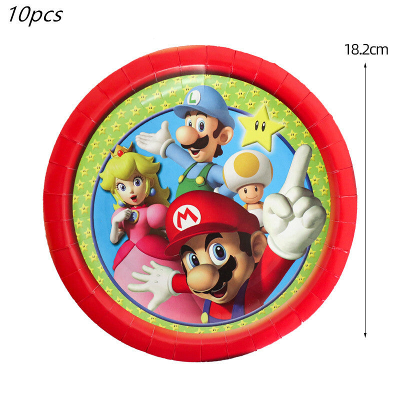 Super mario 7” plates 10pcs