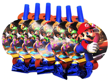 Super mario party blowers 6pcs
