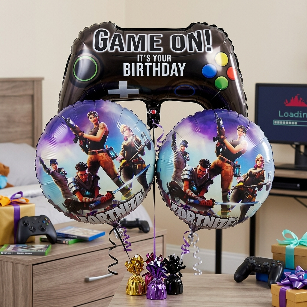 Fortnite 3pc gaming foil balloon set