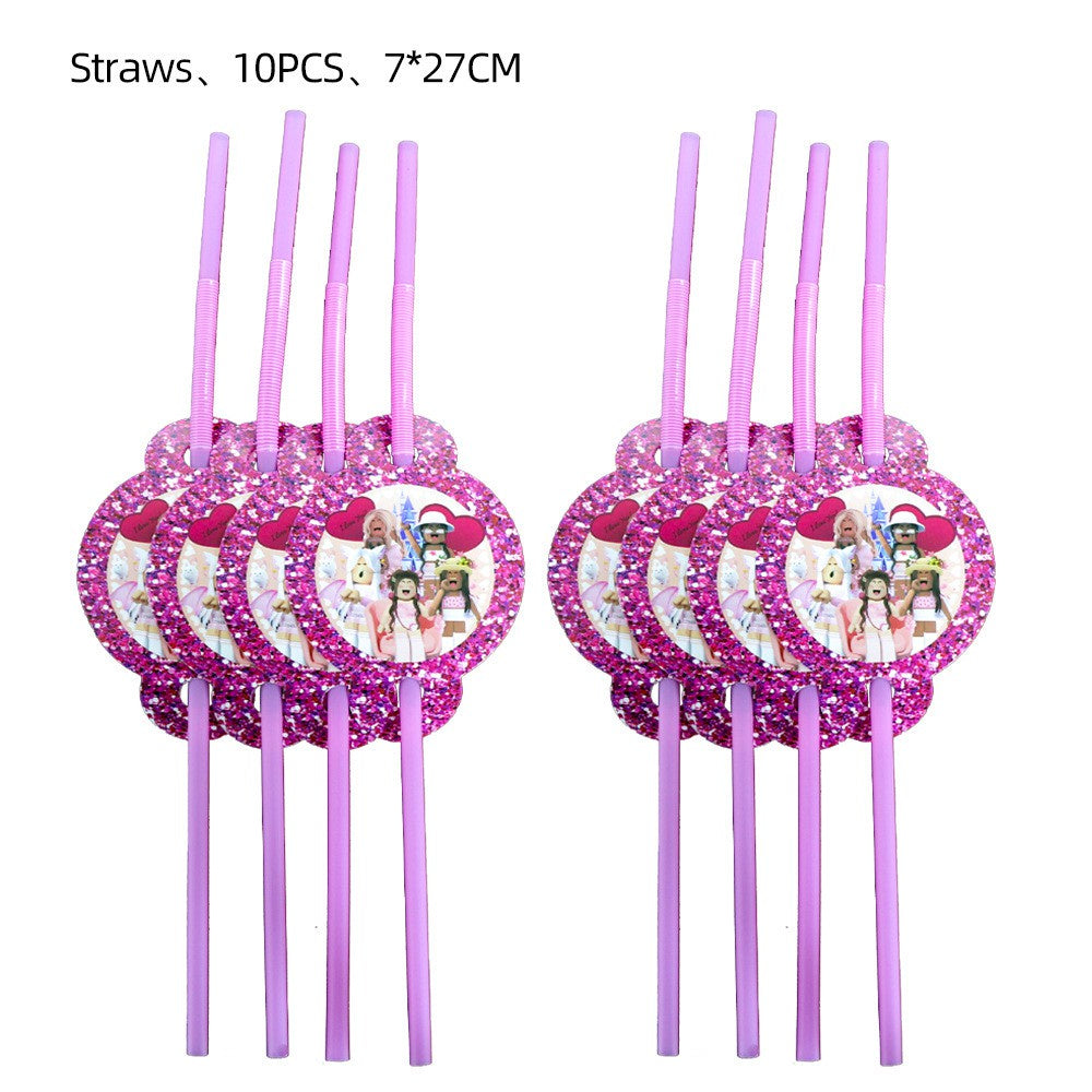 Roblox girls straws 10pcs