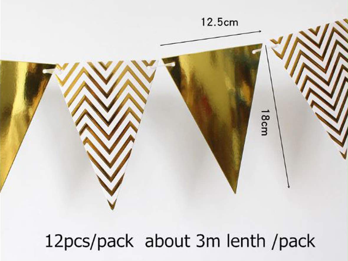 Gold and White Triangle Banner