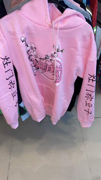 Demon Slayer Pink Hoodie Kimetsu no Yaiba Wiki