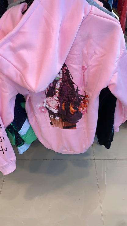 Demon Slayer Pink Hoodie Kimetsu no Yaiba Wiki