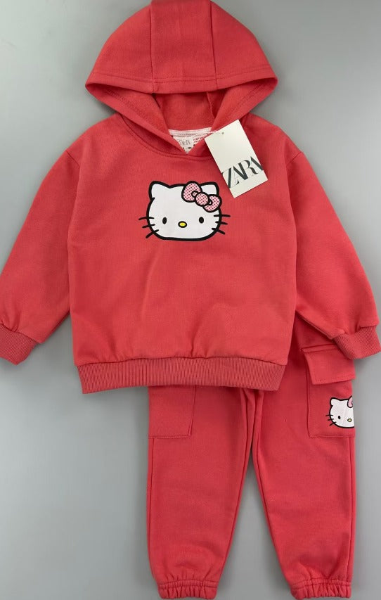 Zara Red hello kitty track suit 2pc set