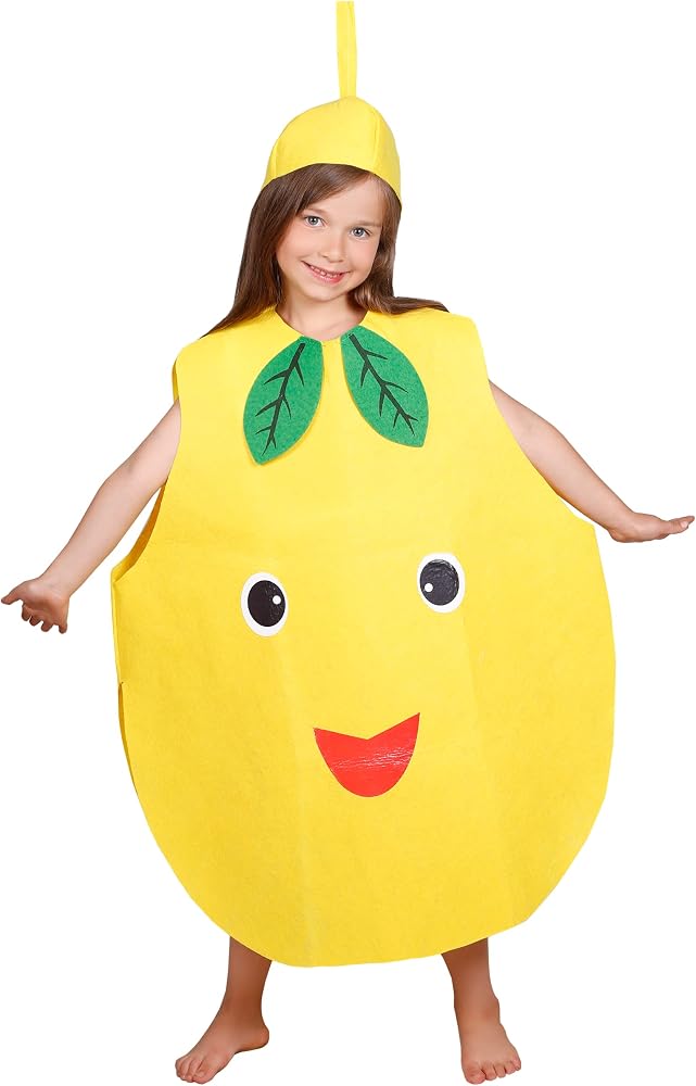 Yellow Pear fruit kids costume (3-8yrs)