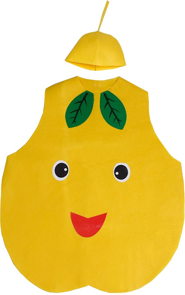 Yellow Pear fruit kids costume (3-8yrs)