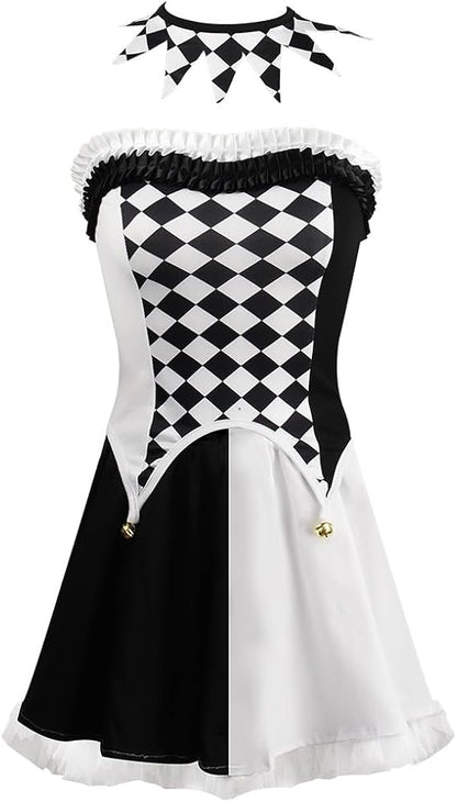 Jester Clown Fancy Dress Halloween Costume