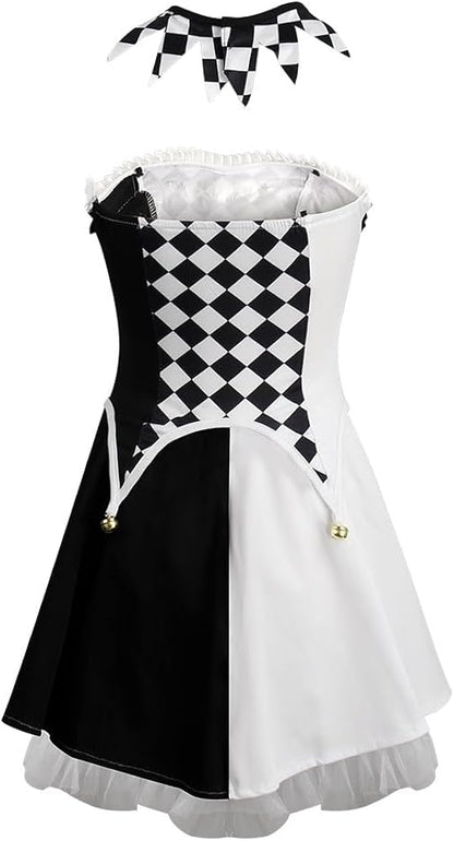 Jester Clown Fancy Dress Halloween Costume