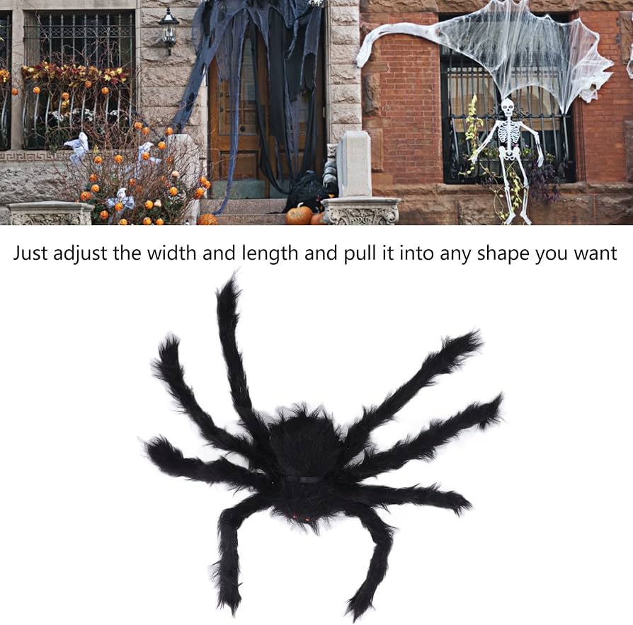 Halloween Spider Web Set (Spider 50cm and Web 5m)