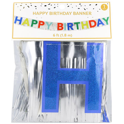 Happy Birthday Tinsel Banner