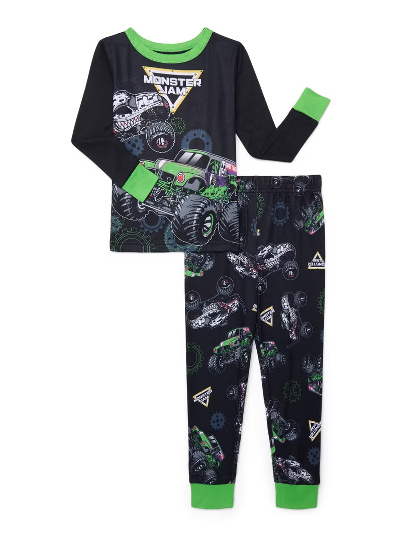 Monster Jam Boys Long sleeve soft pajamas 2pc set