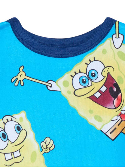 SpongeBob Kids blue and yellow soft long sleeve 2pc pajamas set