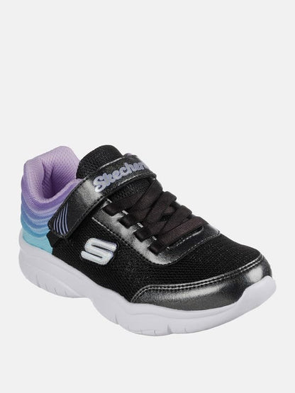 Skechers Black and purple wave sneakers