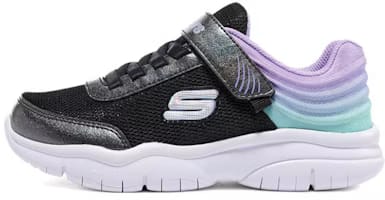 Skechers Black and purple wave sneakers