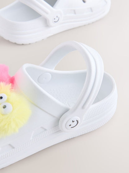 Next white monster fluffy crocs