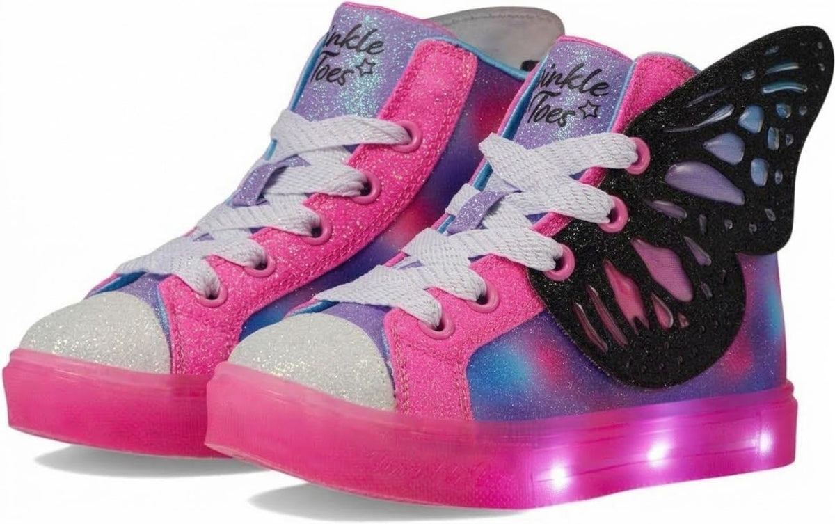Skechers Twinkle Toes Sparks Ice-Flutter Glitz Light up Sneakers