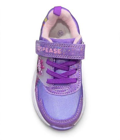 Gospease Girls purple sparkly light up sneakers