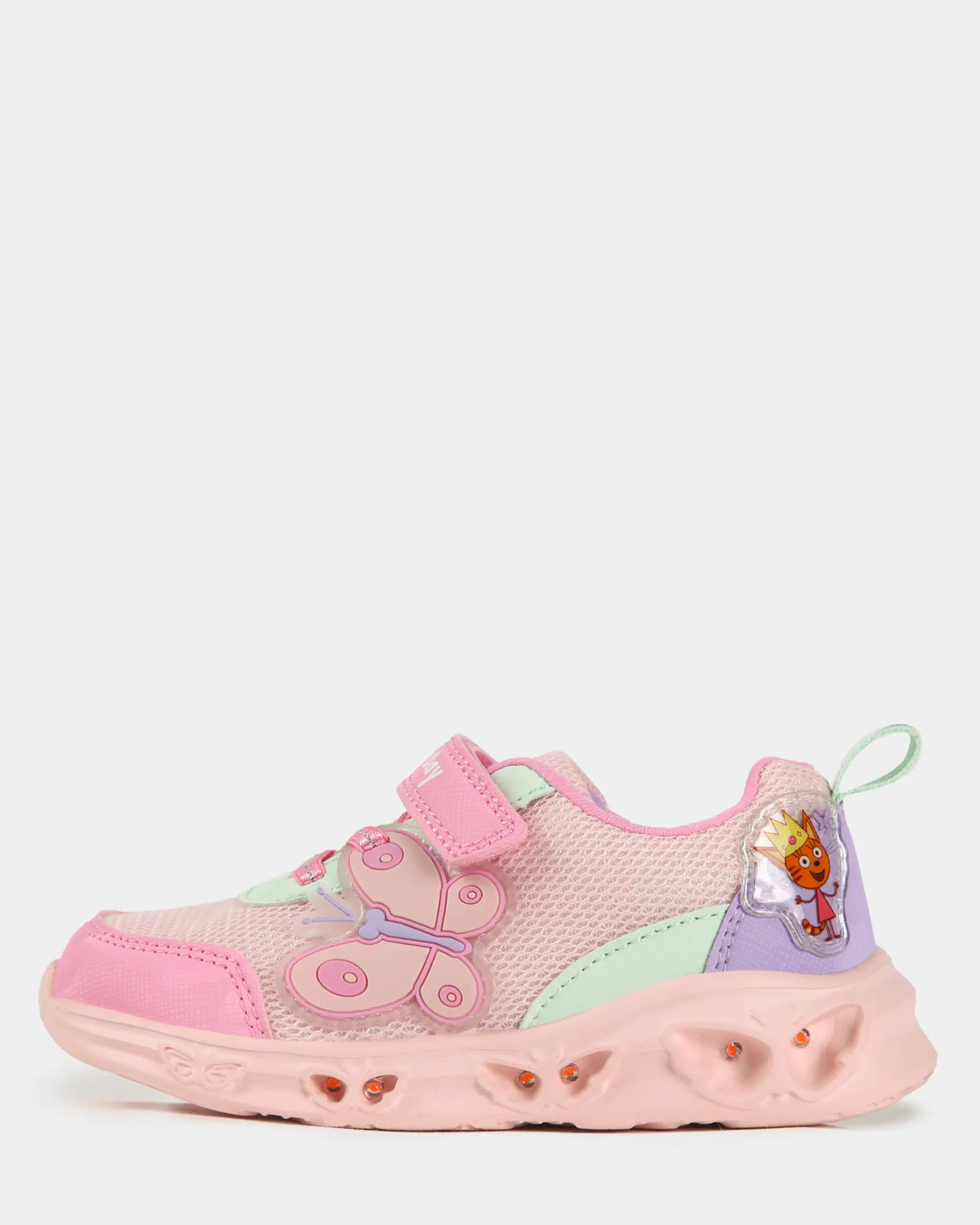 ‘Three cats’ butterfly day light up girls sneakers