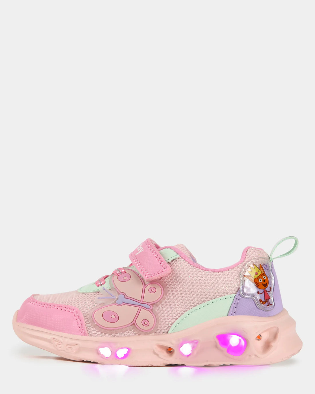 ‘Three cats’ butterfly day light up girls sneakers