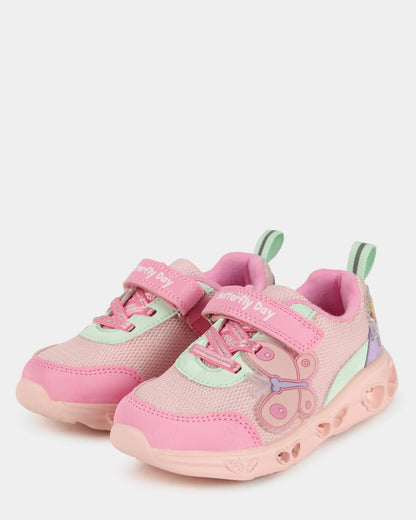 ‘Three cats’ butterfly day light up girls sneakers