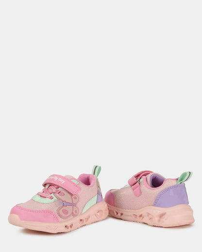 ‘Three cats’ butterfly day light up girls sneakers
