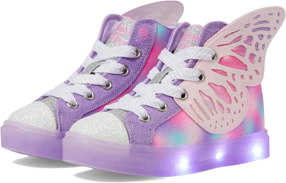 Skechers Girls Twinkle Toes Purple and pink light up shoes