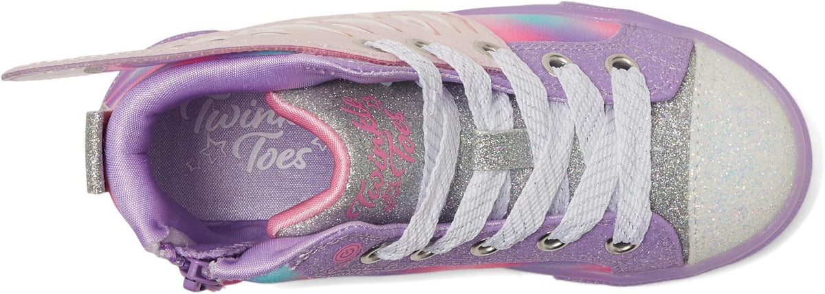 Skechers Girls Twinkle Toes Purple and pink light up shoes