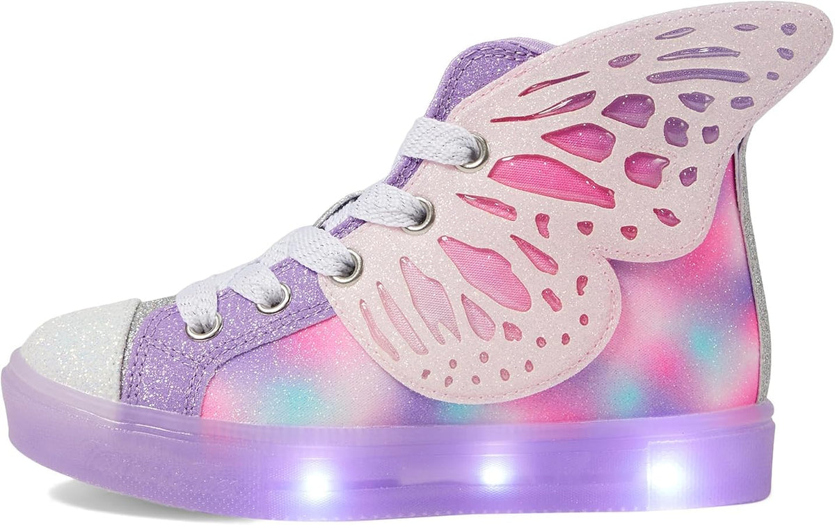 Skechers Girls Twinkle Toes Purple and pink light up shoes