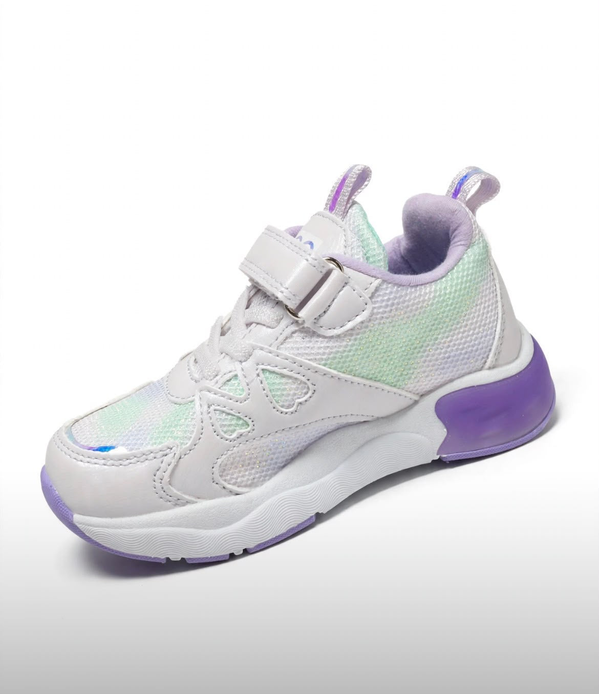 Bless box girls white/purple unicorn light up sneakers