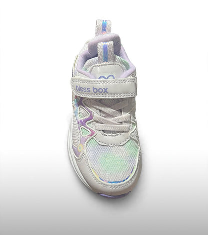 Bless box girls white/purple unicorn light up sneakers