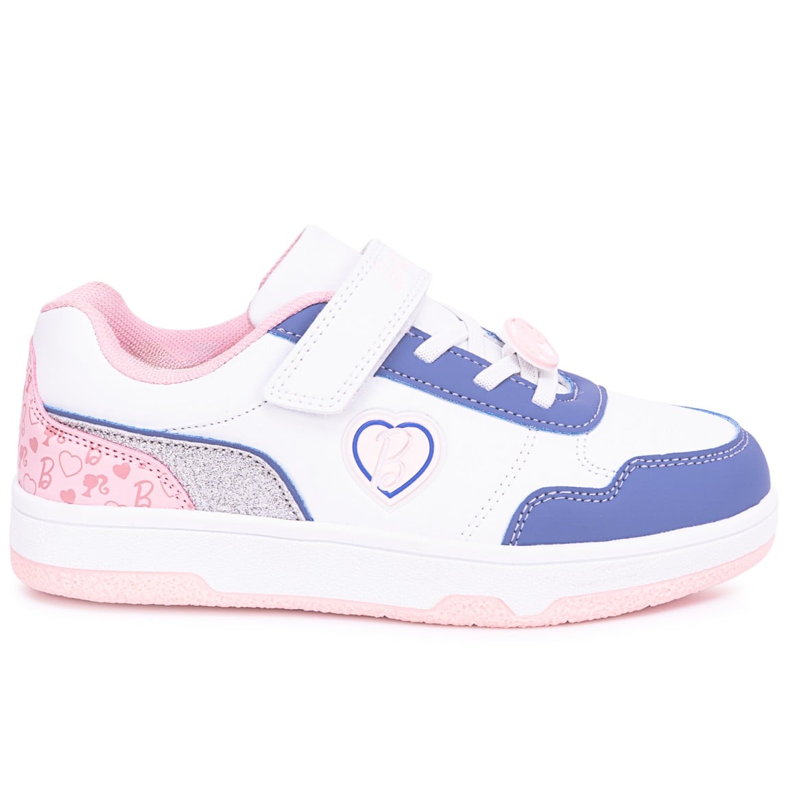 Barbie girls white with pink and purple sneakers