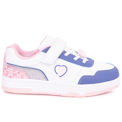 Barbie girls white with pink and purple sneakers