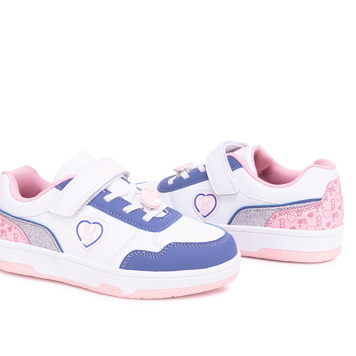 Barbie girls white with pink and purple sneakers