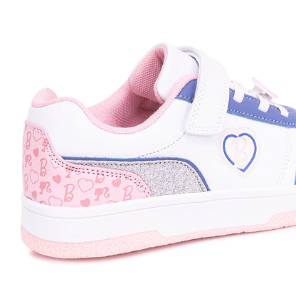Barbie girls white with pink and purple sneakers